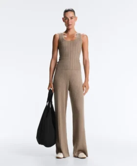 Top in maglia a coste