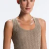 Top in maglia a coste
