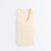 Top in maglia a coste