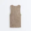 Top in maglia a coste