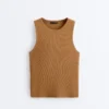Top in maglia senza maniche