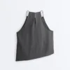 Top senza maniche asimmetrico 100% lino