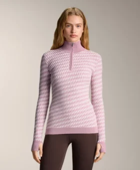 Top termico in jacquard geometrico