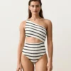 Trikini asimmetrico a righe in crochet Trikini asimmetrico a righe in crochet