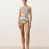 Trikini asimmetrico a righe in crochet Trikini asimmetrico a righe in crochet