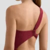 Trikini asimmetrico in jacquard a quadretti mini Trikini asimmetrico in jacquard a quadretti mini