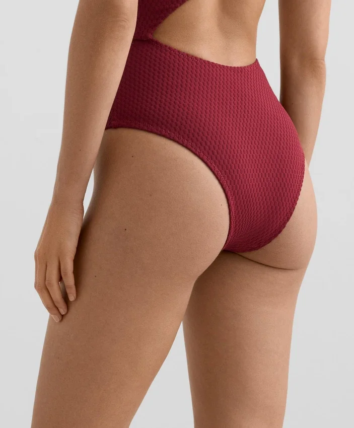 Trikini asimmetrico in jacquard a quadretti mini Trikini asimmetrico in jacquard a quadretti mini