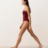 Trikini asimmetrico in jacquard a quadretti mini Trikini asimmetrico in jacquard a quadretti mini