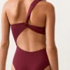 Trikini asimmetrico in jacquard a quadretti mini Trikini asimmetrico in jacquard a quadretti mini