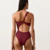 Trikini asimmetrico in jacquard a quadretti mini Trikini asimmetrico in jacquard a quadretti mini