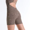 Tuta intera Comfortlux a quadretti in pantaloncini
