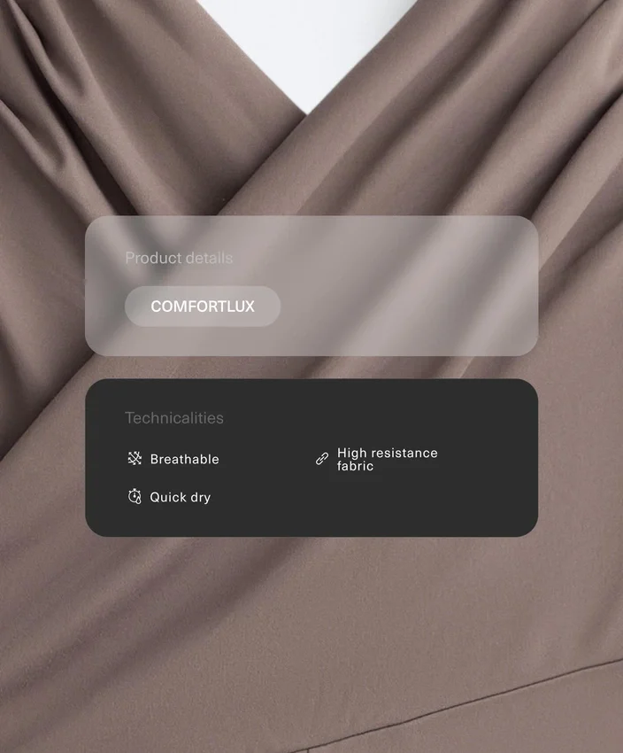 Tuta intera Comfortlux con scollo incrociato Tuta intera Comfortlux con scollo incrociato