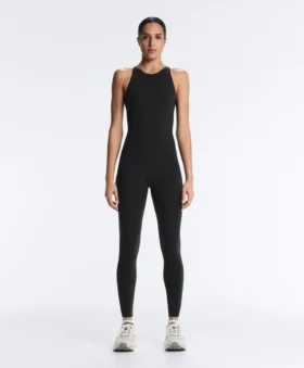 Tuta intera compressiva con scollo all’americana