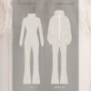 Tuta intera elasticizzata svasata 2 in 1, impermeabile e rimovibile Tuta intera elasticizzata svasata 2 in 1, impermeabile e rimovibile