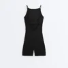 Tuta intera Evermove con schiena scoperta in pantaloncini Tuta intera Evermove con schiena scoperta in pantaloncini