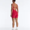 Tuta intera Evermove con schiena scoperta in pantaloncini Tuta intera Evermove con schiena scoperta in pantaloncini