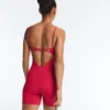 Tuta intera Evermove con schiena scoperta in pantaloncini Tuta intera Evermove con schiena scoperta in pantaloncini