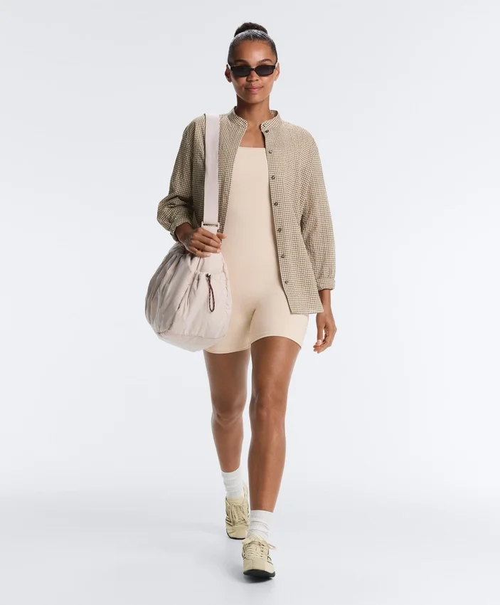 Tuta intera Evermove con scollo quadrato in stile pantaloncini Tuta intera Evermove con scollo quadrato in stile pantaloncini
