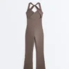 Tuta intera lunga svasata Comfortlux con scollo incrociato Tuta intera lunga svasata Comfortlux con scollo incrociato